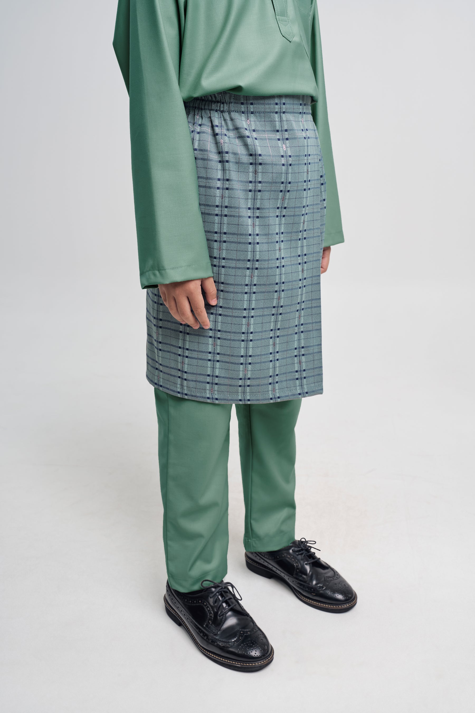 Patawali Boys Baju Melayu Cekak Musang - Grass Green