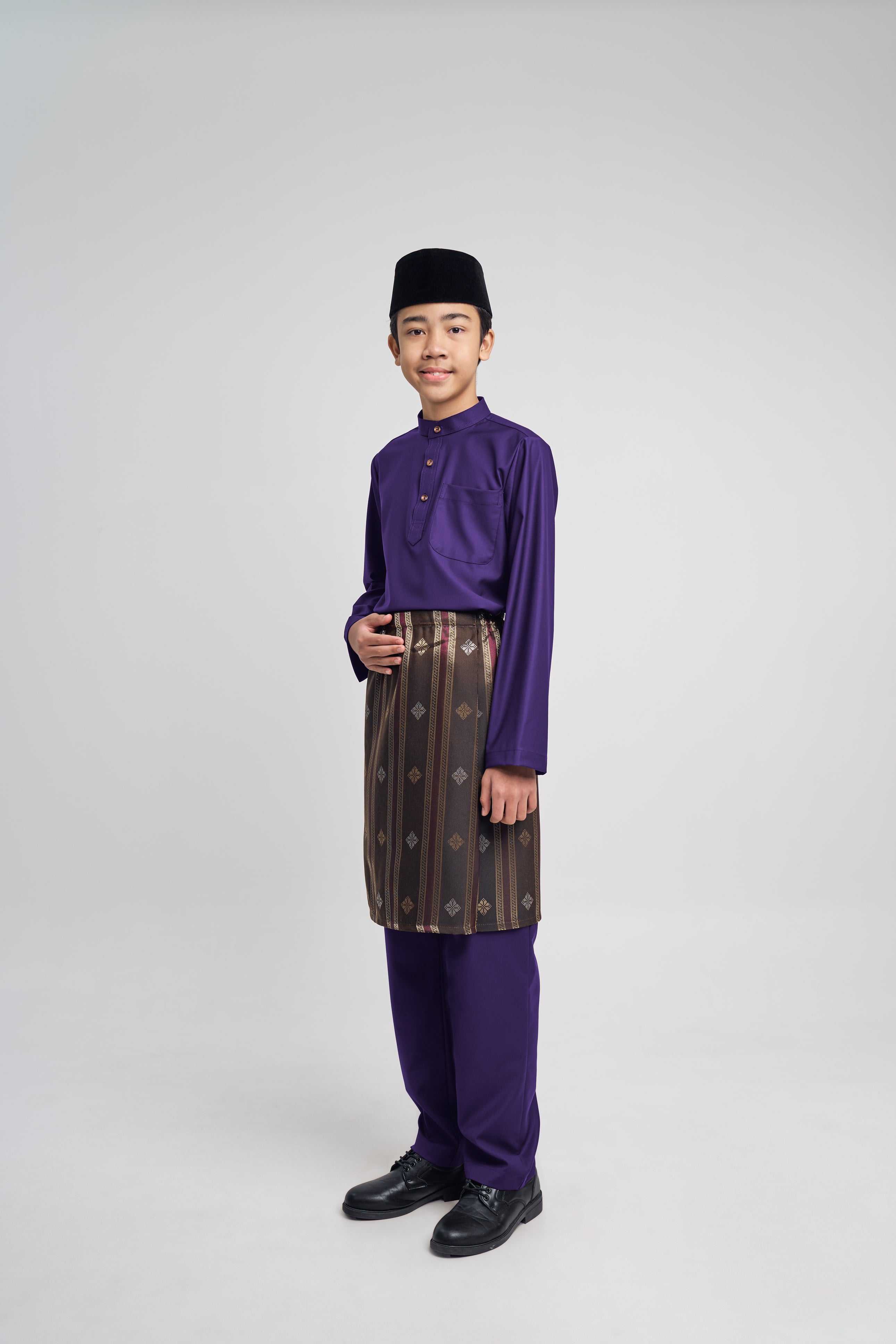 Patawali Boys Baju Melayu Cekak Musang - Dark Indigo