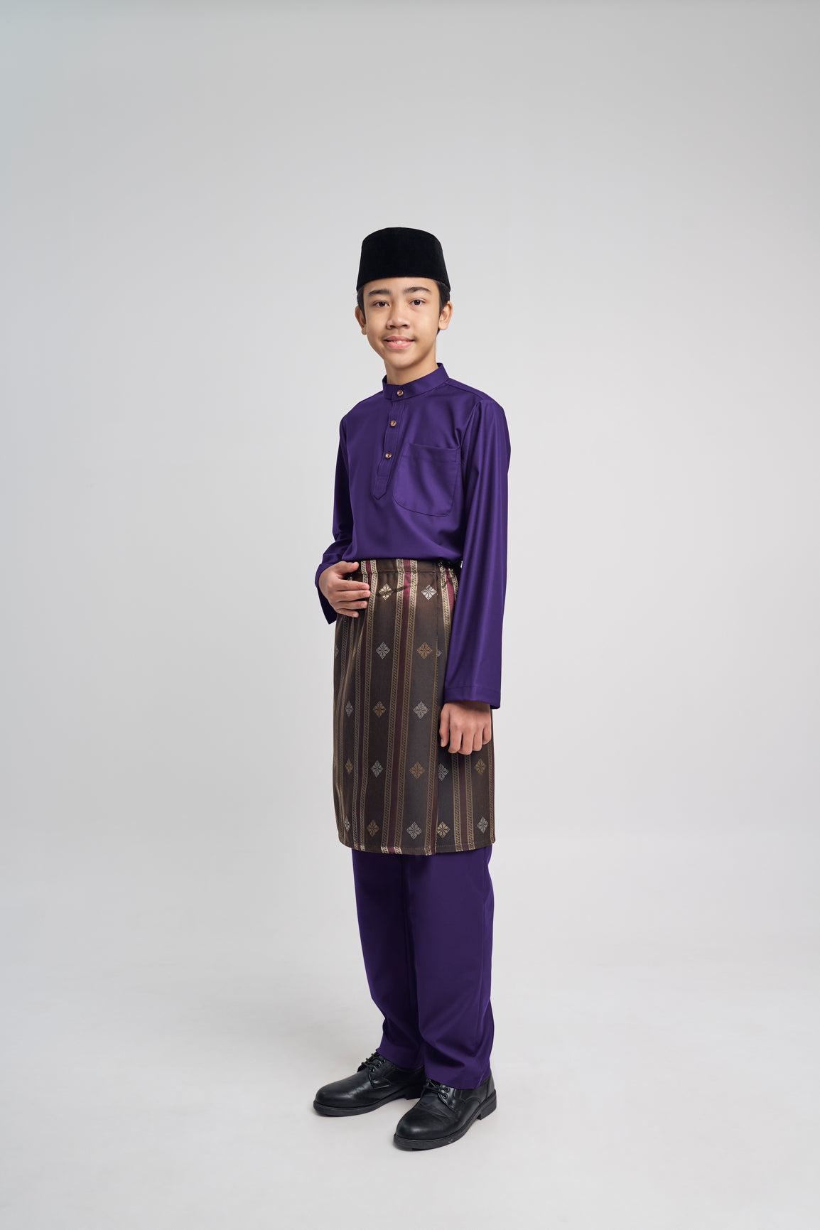 Patawali Boys Baju Melayu Cekak Musang - Dark Indigo