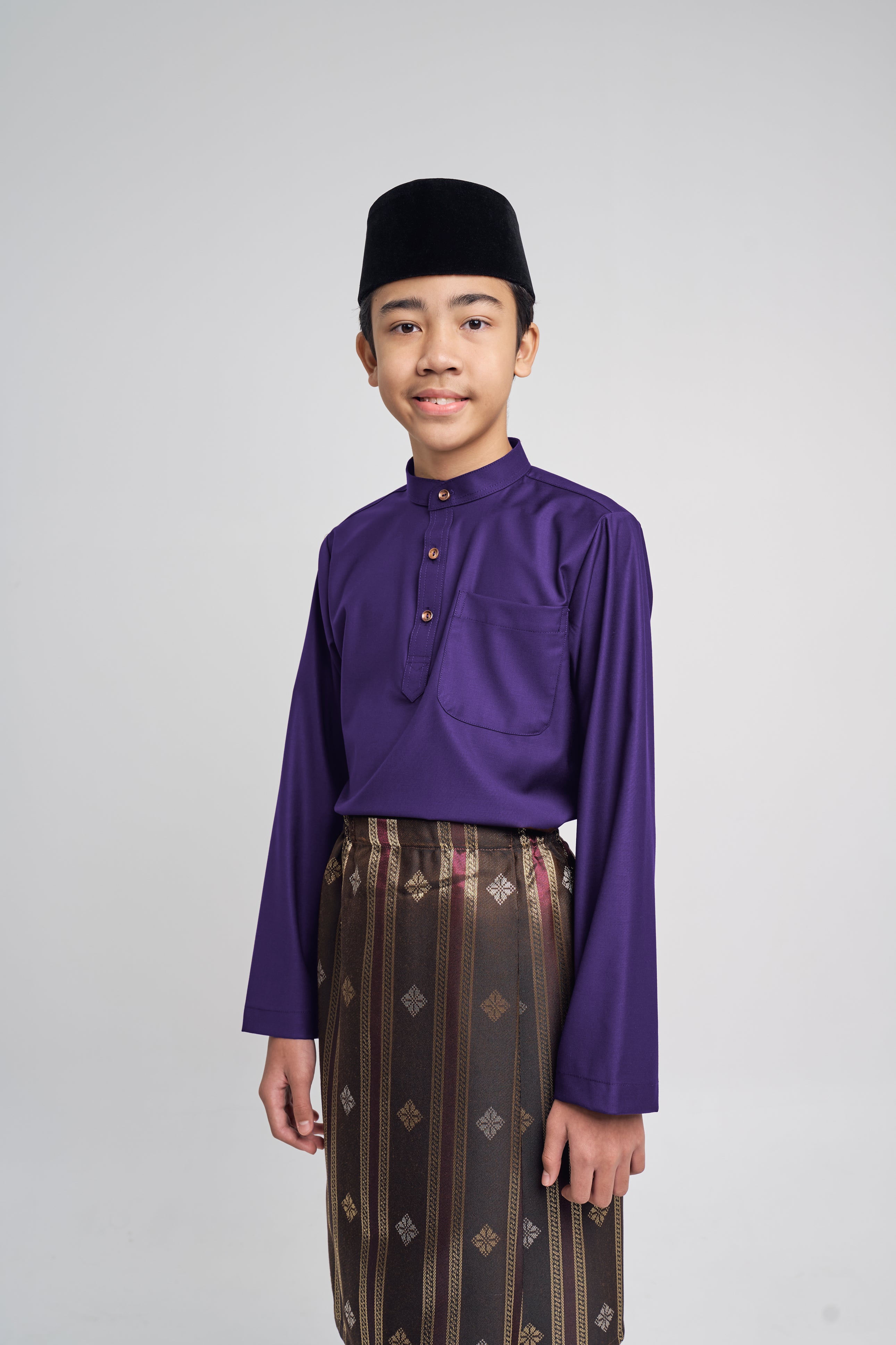 Patawali Boys Baju Melayu Cekak Musang - Dark Indigo