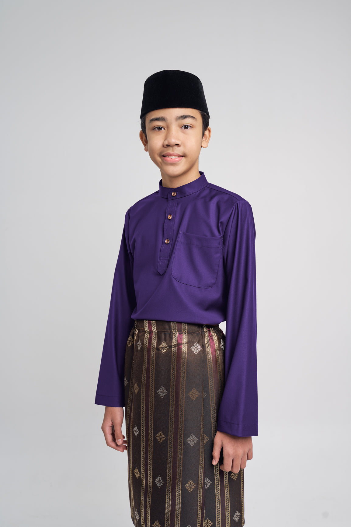 Patawali Boys Baju Melayu Cekak Musang - Dark Indigo