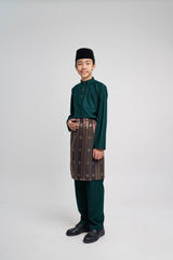 Patawali Boys Baju Melayu Cekak Musang - Deep Green