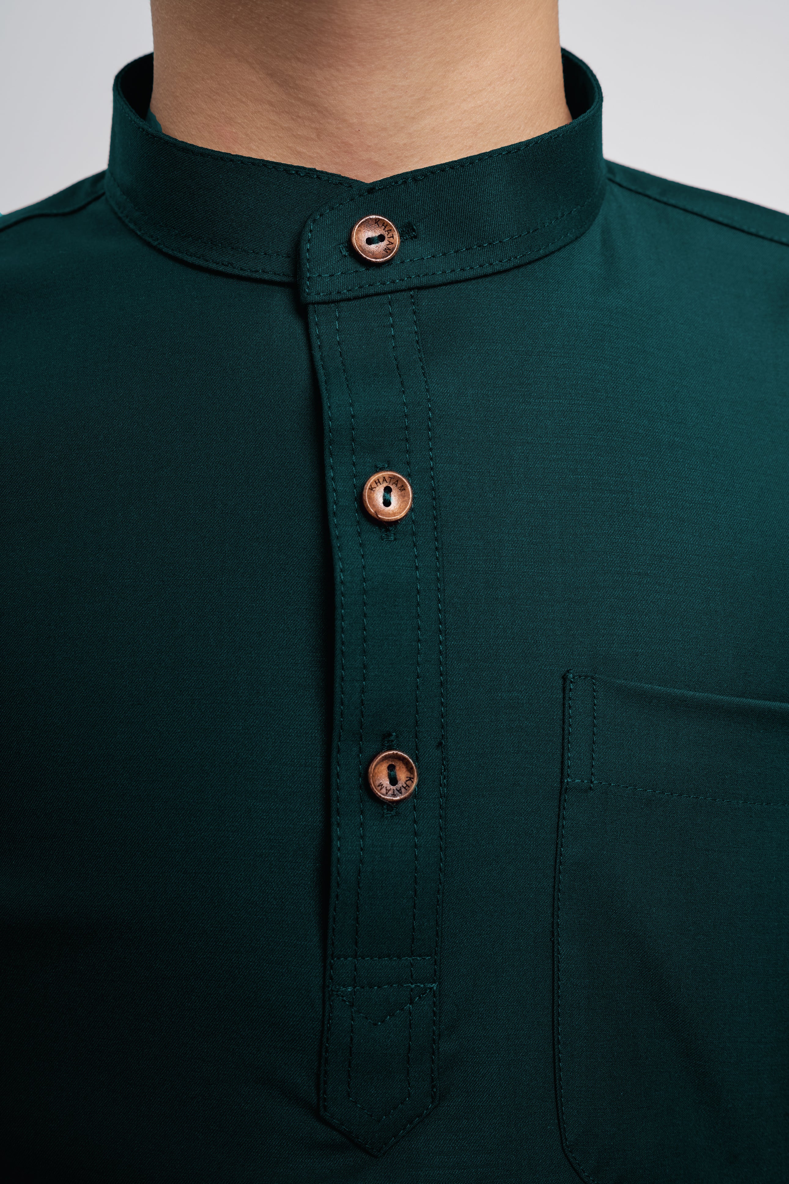 Patawali Boys Baju Melayu Cekak Musang - Deep Green
