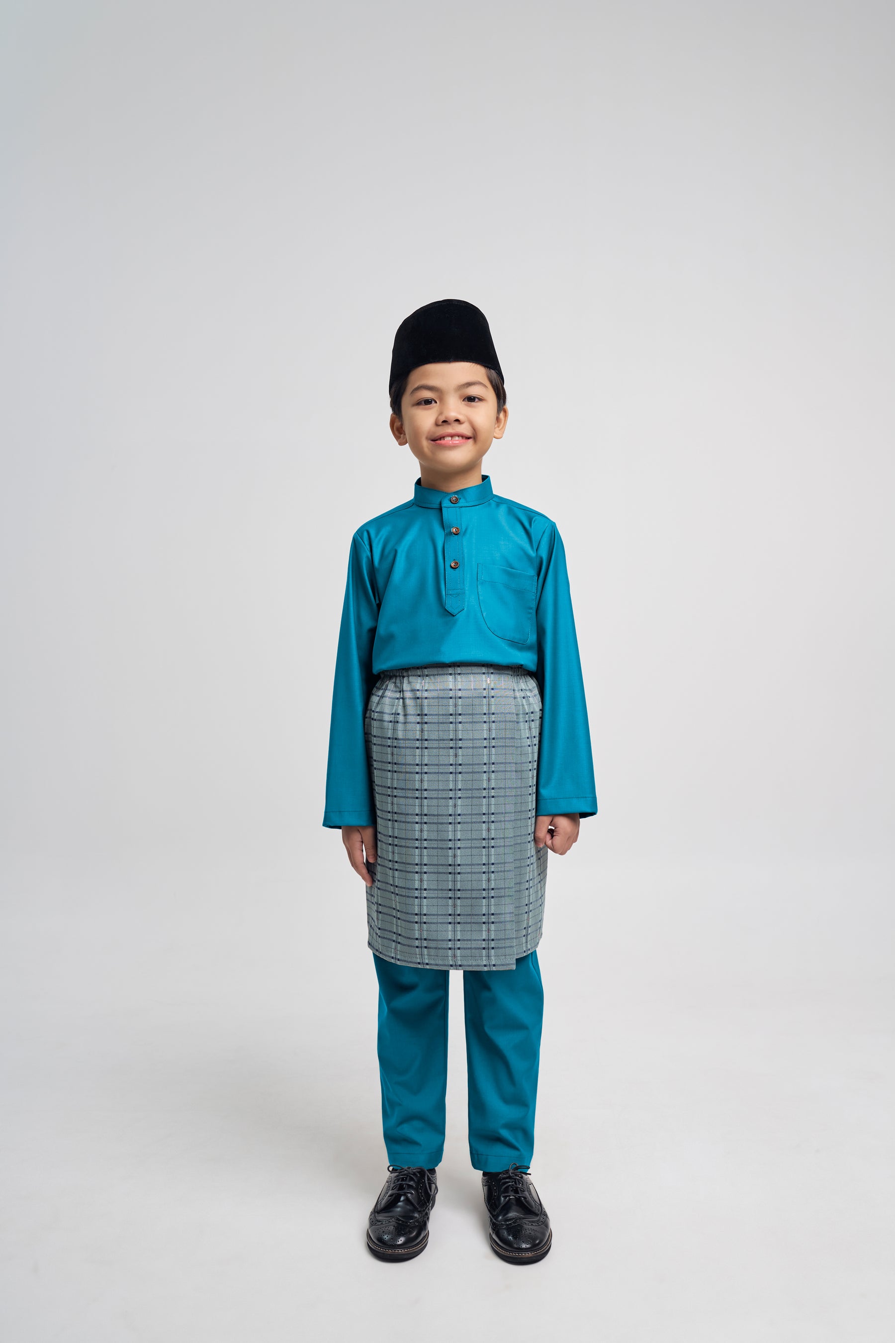 Patawali Boys Baju Melayu Cekak Musang - Turquoise