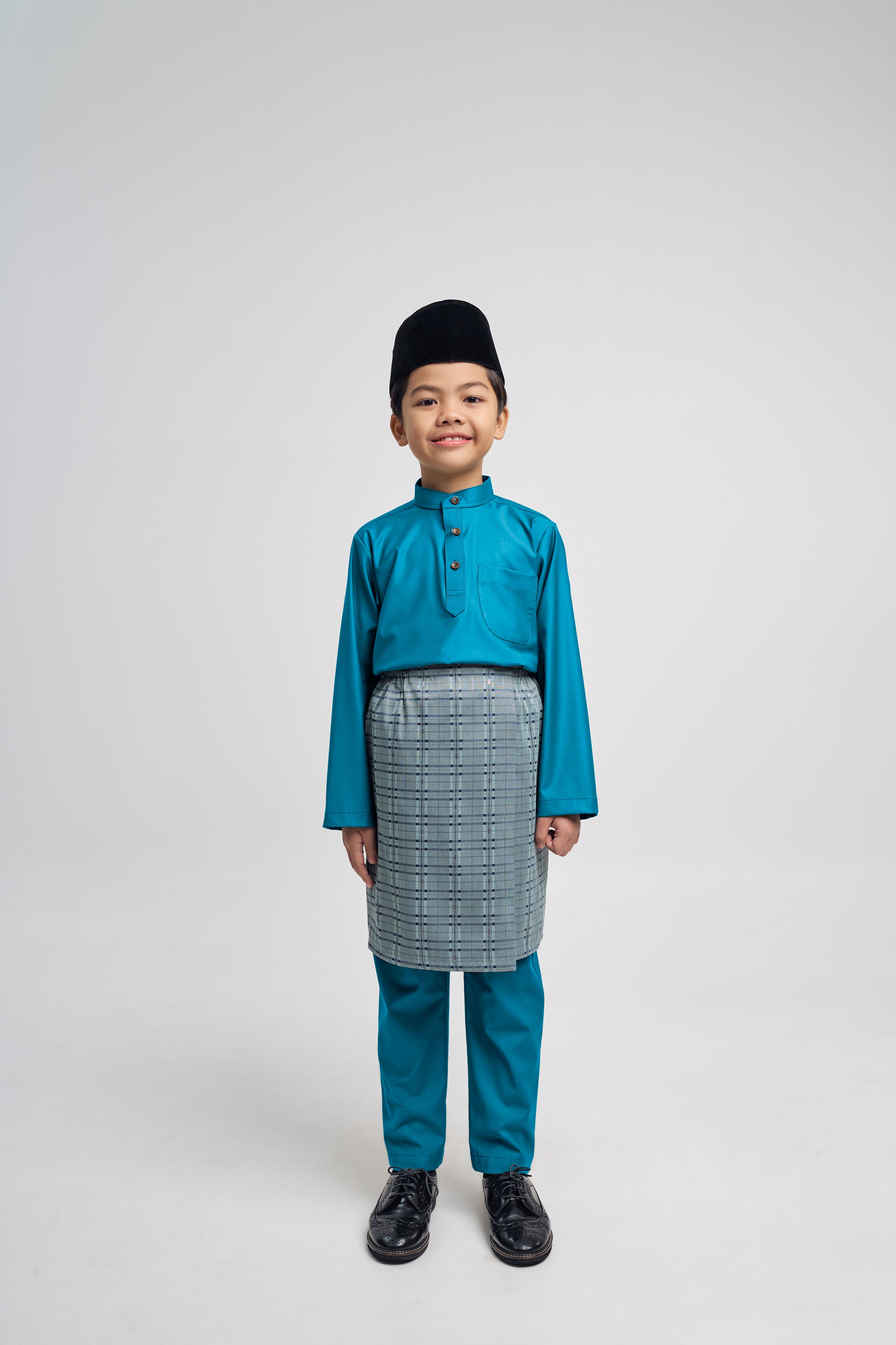 Patawali Boys Baju Melayu Cekak Musang - Turquoise