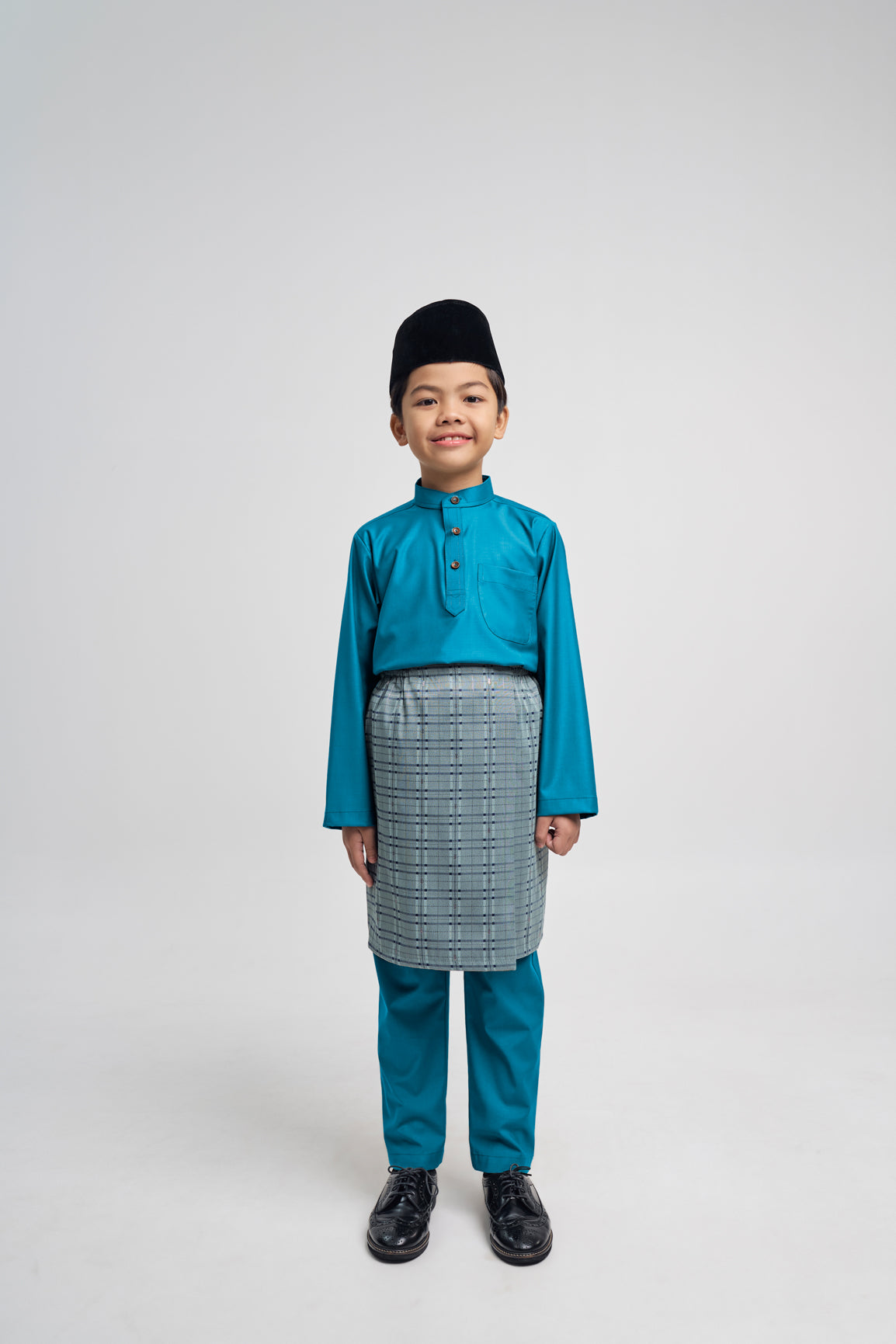 Patawali Boys Baju Melayu Cekak Musang - Turquoise