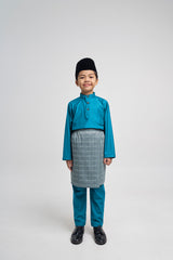 Patawali Boys Baju Melayu Cekak Musang - Turquoise