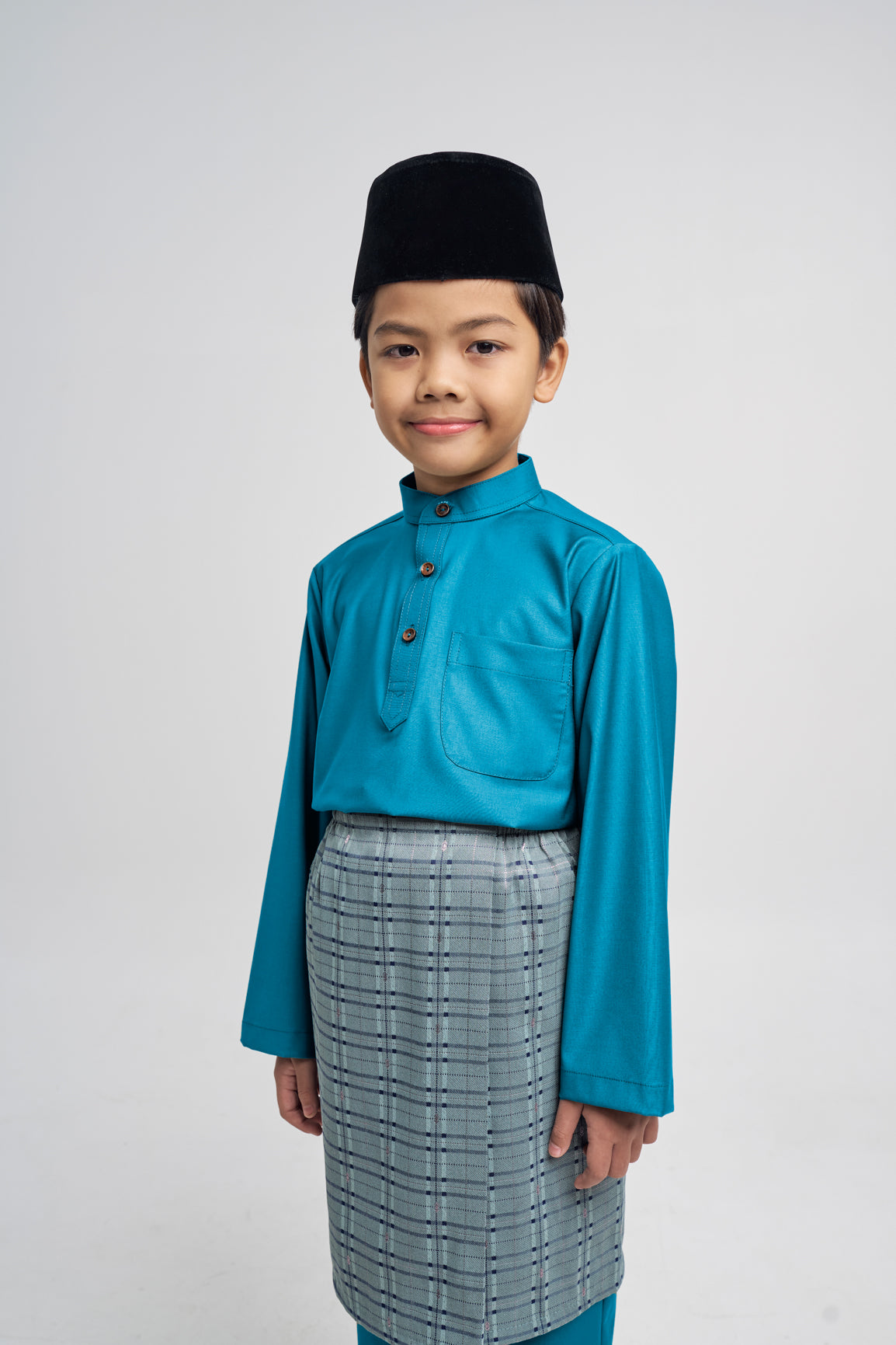 Patawali Boys Baju Melayu Cekak Musang - Turquoise
