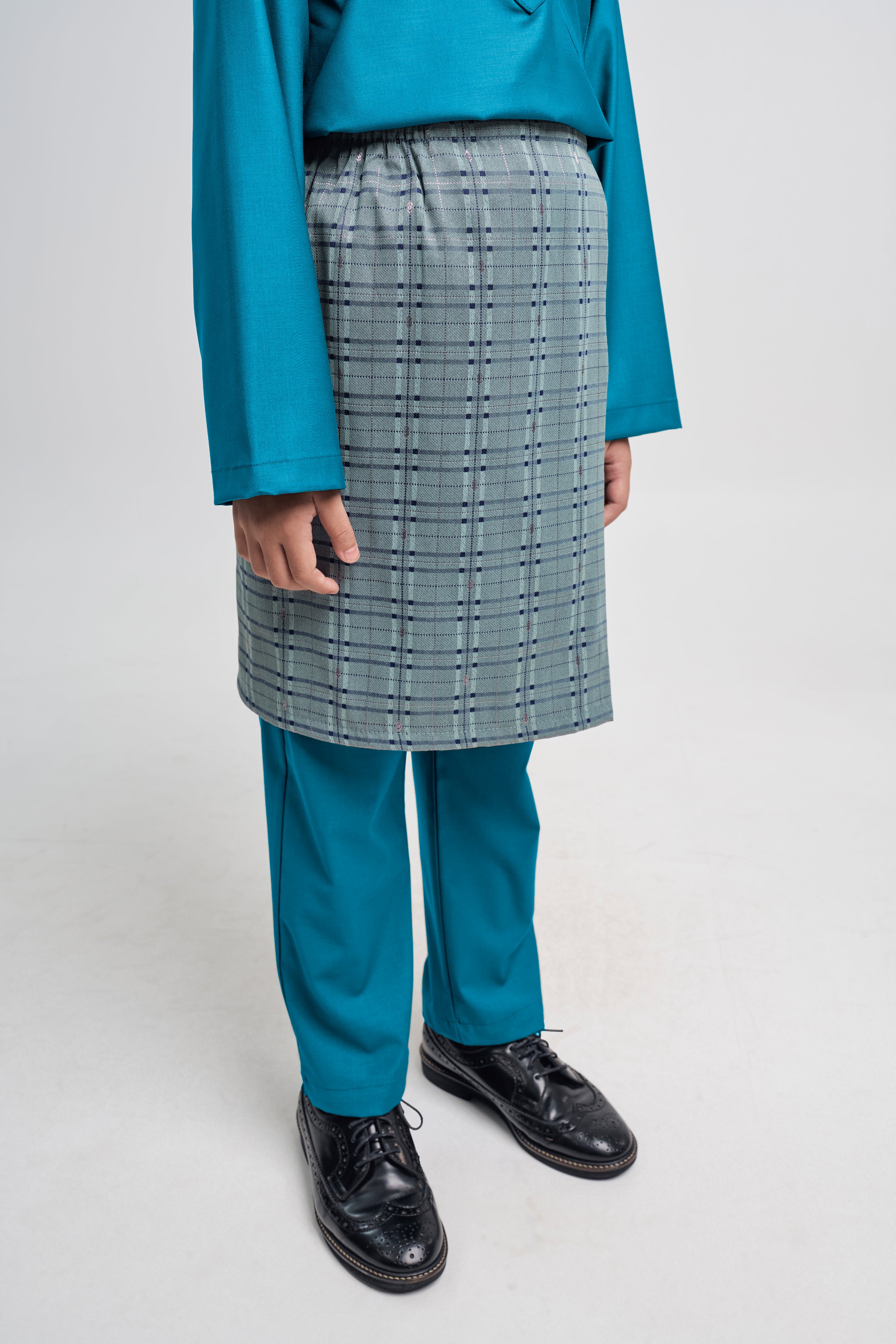 Patawali Boys Baju Melayu Cekak Musang - Turquoise