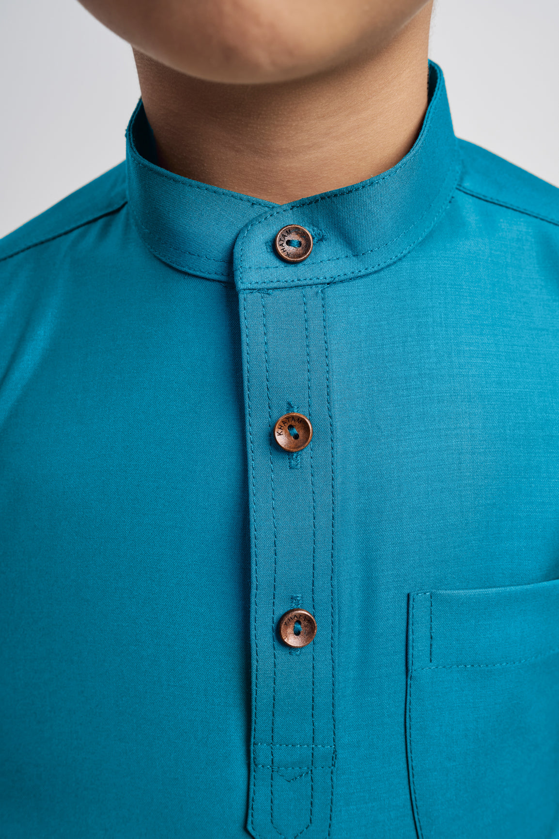 Patawali Boys Baju Melayu Cekak Musang - Turquoise