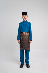 Patawali Boys Baju Melayu Cekak Musang - Deep Teal