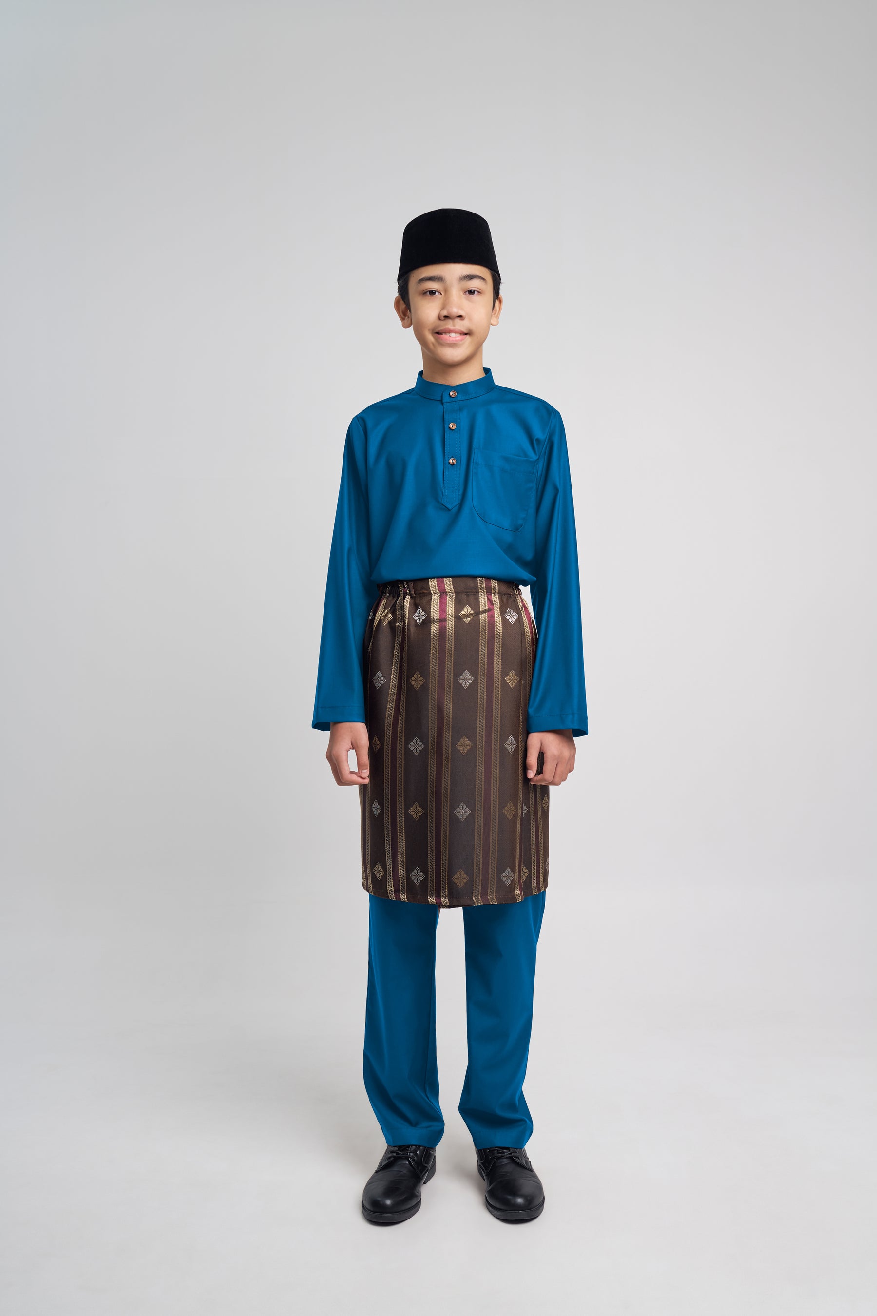 Patawali Boys Baju Melayu Cekak Musang - Deep Teal