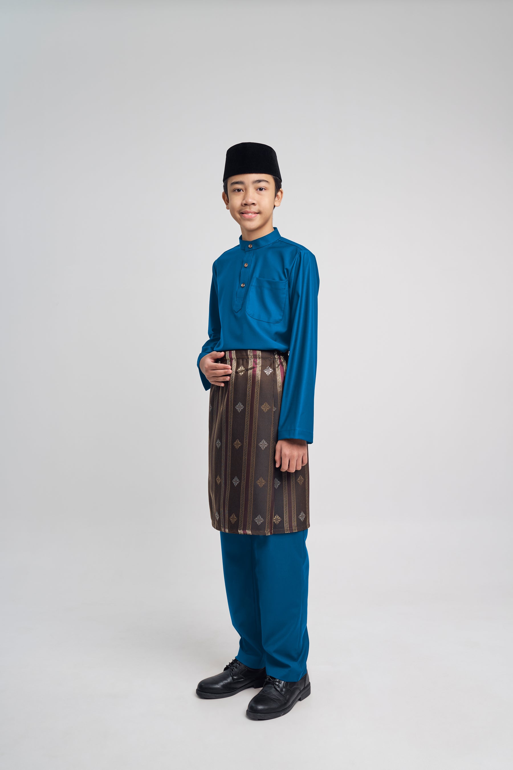 Patawali Boys Baju Melayu Cekak Musang - Deep Teal