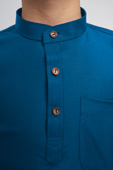 Patawali Boys Baju Melayu Cekak Musang - Deep Teal
