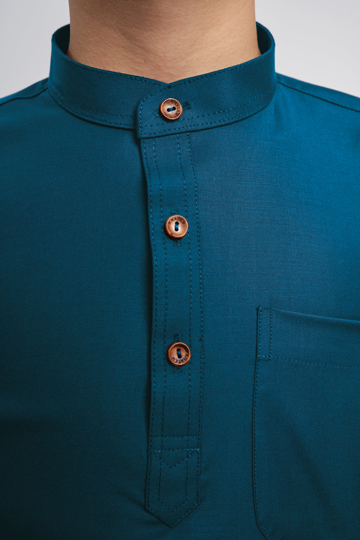 Patawali Boys Baju Melayu Cekak Musang - Deep Teal