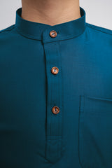 Patawali Boys Baju Melayu Cekak Musang - Deep Teal
