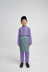 Patawali Boys Baju Melayu Cekak Musang - Purple Yam