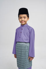 Patawali Boys Baju Melayu Cekak Musang - Purple Yam