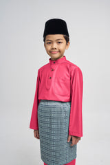 Patawali Boys Baju Melayu Cekak Musang - Rose Red