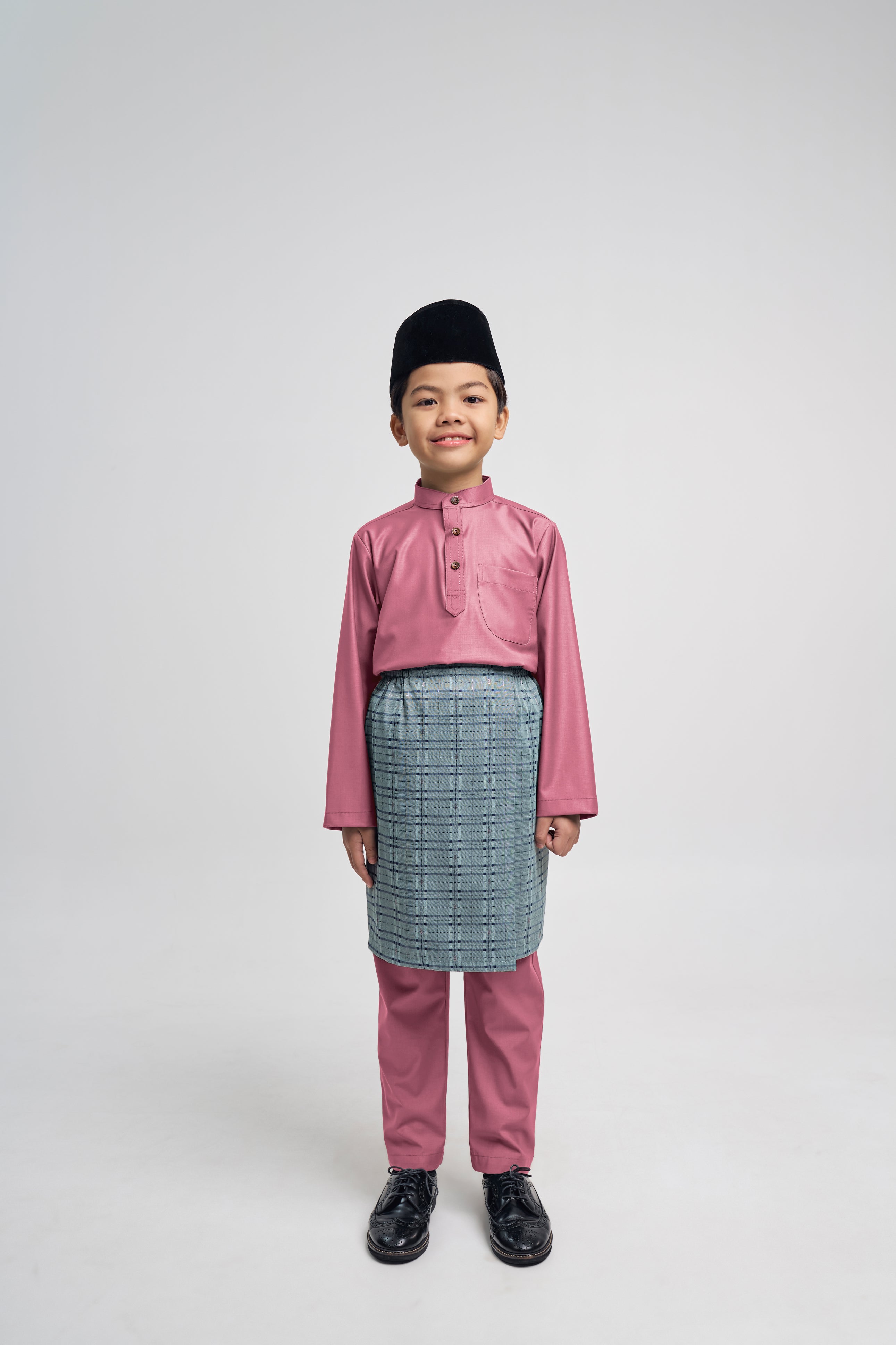 Patawali Boys Baju Melayu Cekak Musang - Pink Belacan