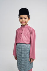 Patawali Boys Baju Melayu Cekak Musang - Pink Belacan