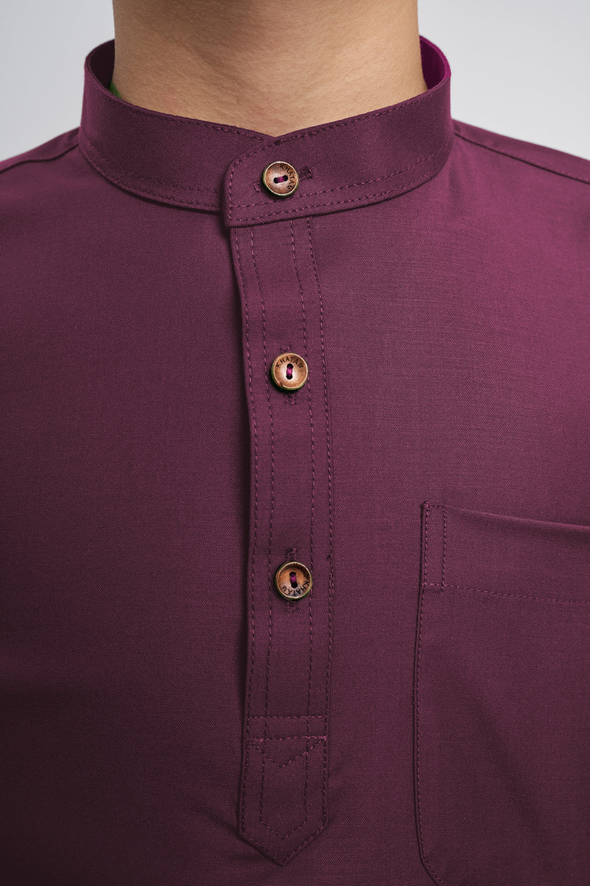 Patawali Boys Baju Melayu Cekak Musang - Purple Manggis