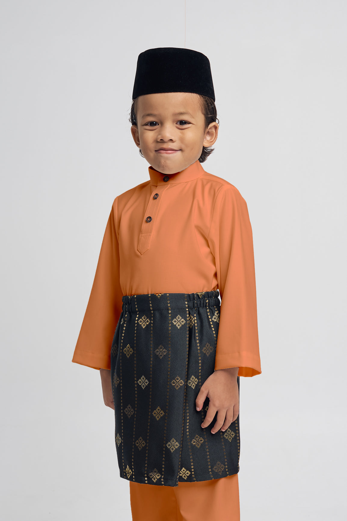 Patawali Boys Baju Melayu Cekak Musang - Apricot