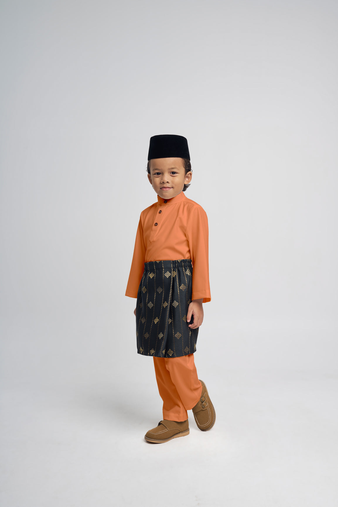 Patawali Boys Baju Melayu Cekak Musang - Apricot