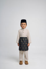 Patawali Boys Baju Melayu Cekak Musang - Light Taupe