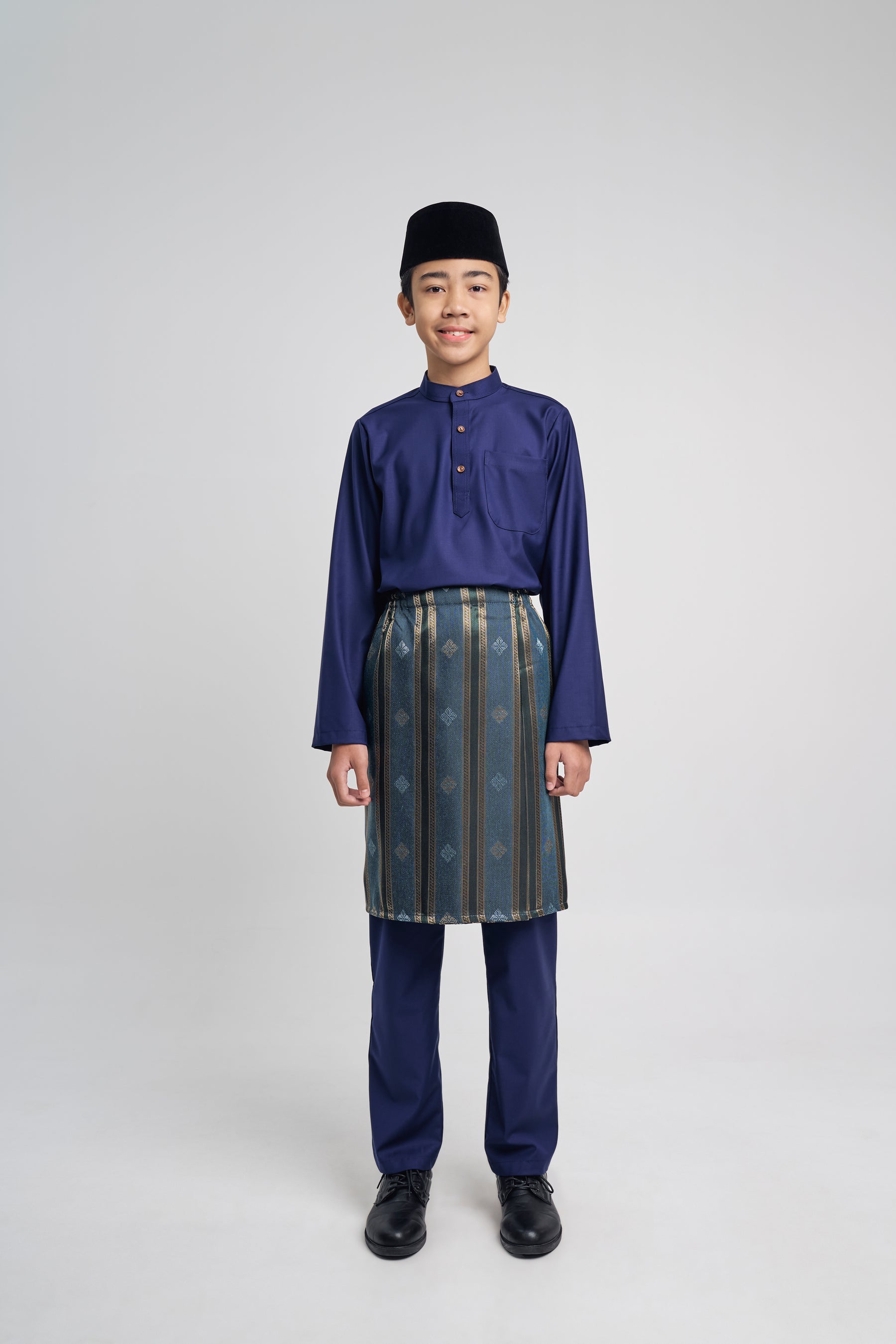 Patawali Boys Baju Melayu Cekak Musang - Dark Navy