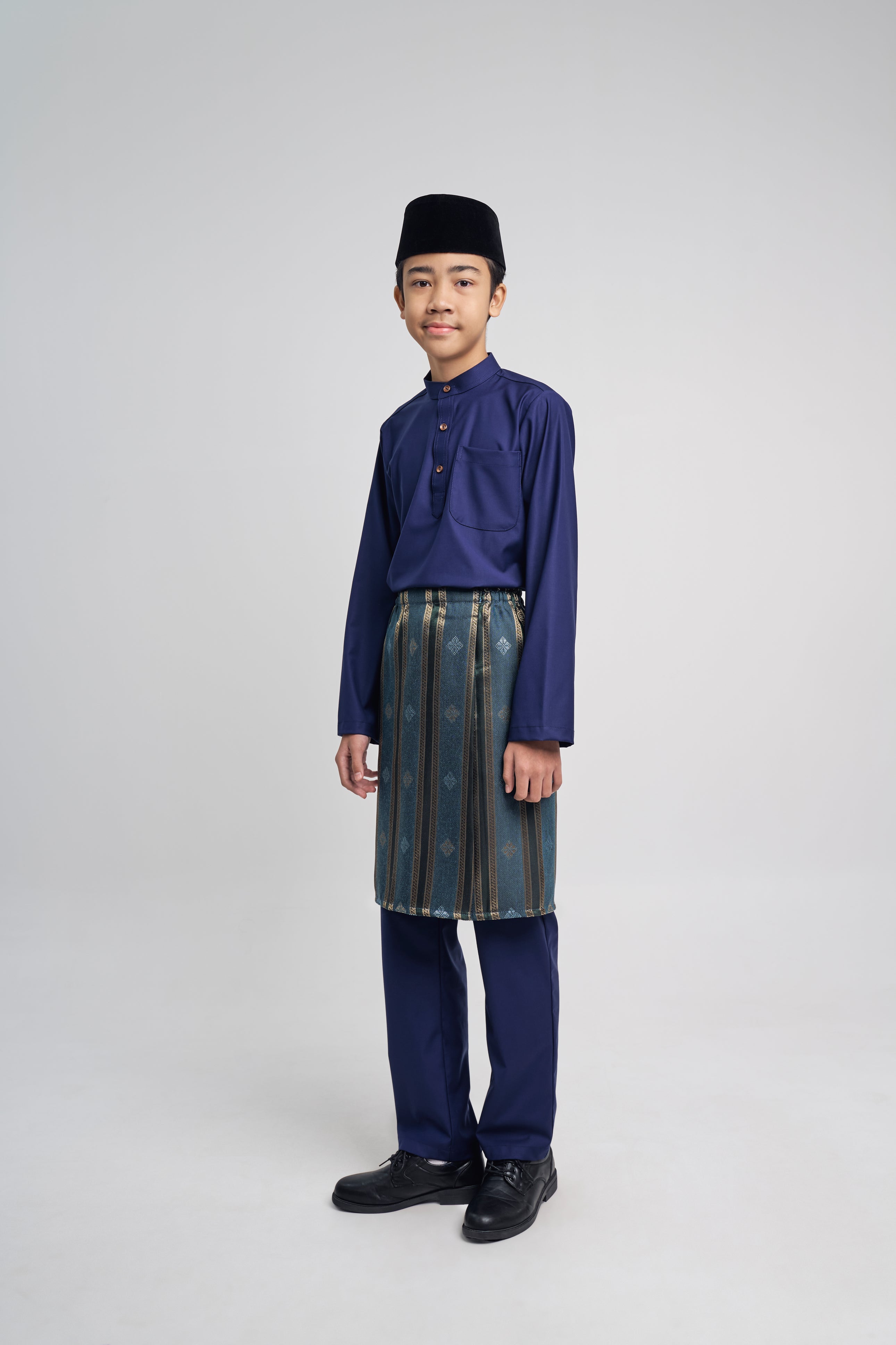 Patawali Boys Baju Melayu Cekak Musang - Dark Navy