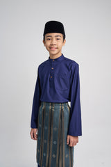 Patawali Boys Baju Melayu Cekak Musang - Dark Navy