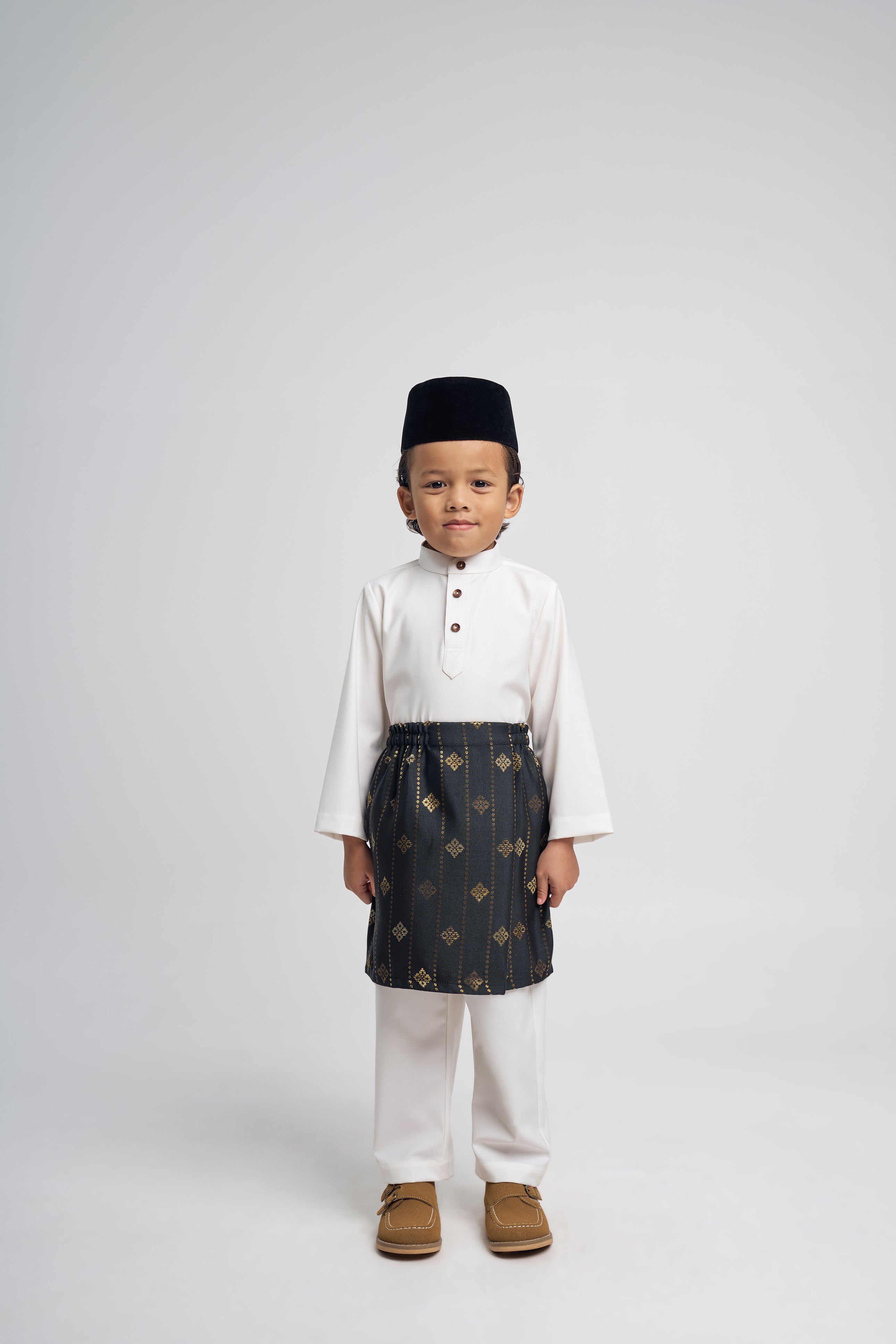 Patawali Boys Baju Melayu Cekak Musang - Antique White