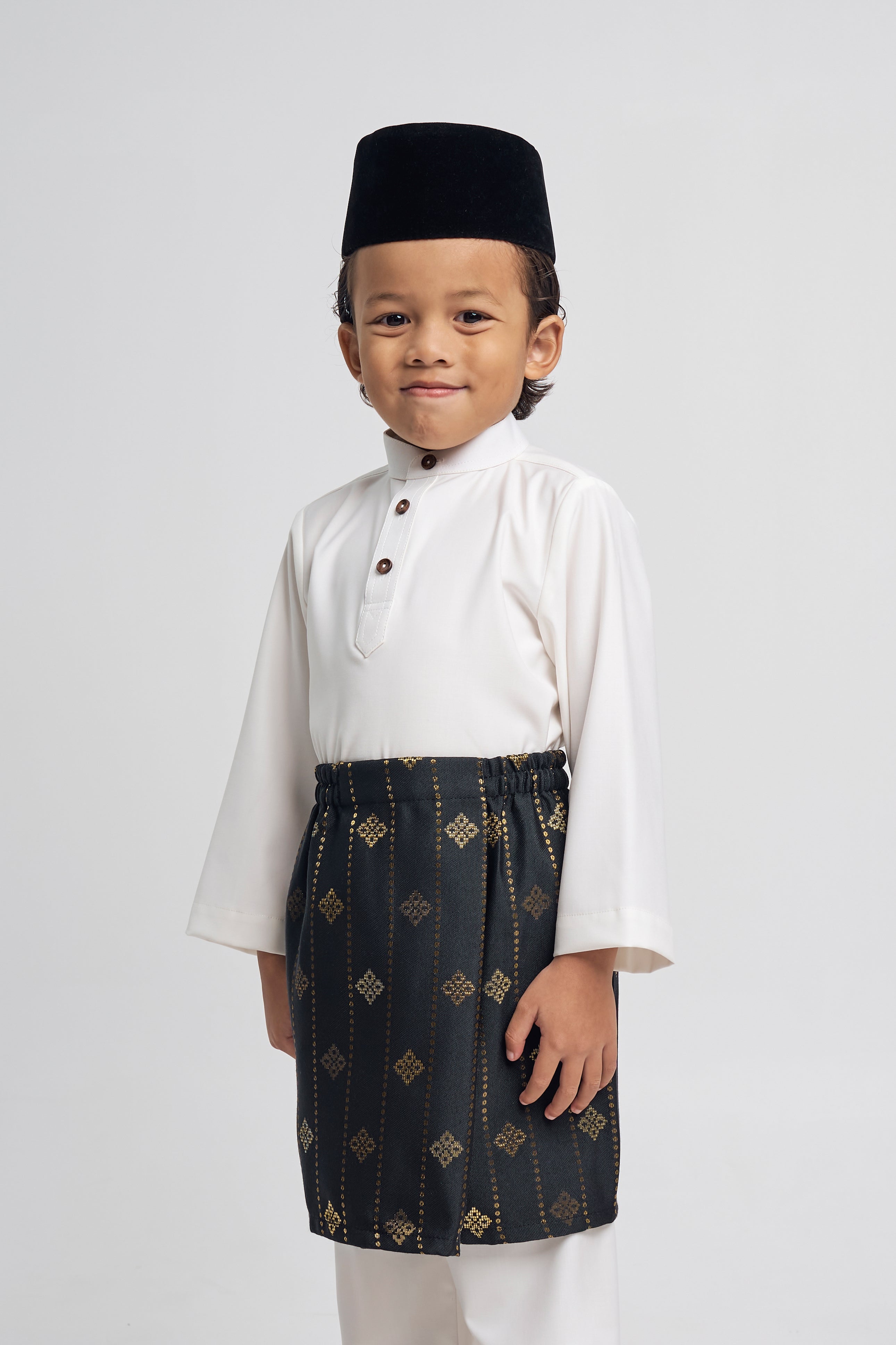 Patawali Boys Baju Melayu Cekak Musang - Antique White