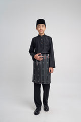 Patawali Boys Baju Melayu Cekak Musang - Opal Black