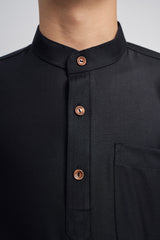 Patawali Boys Baju Melayu Cekak Musang - Opal Black