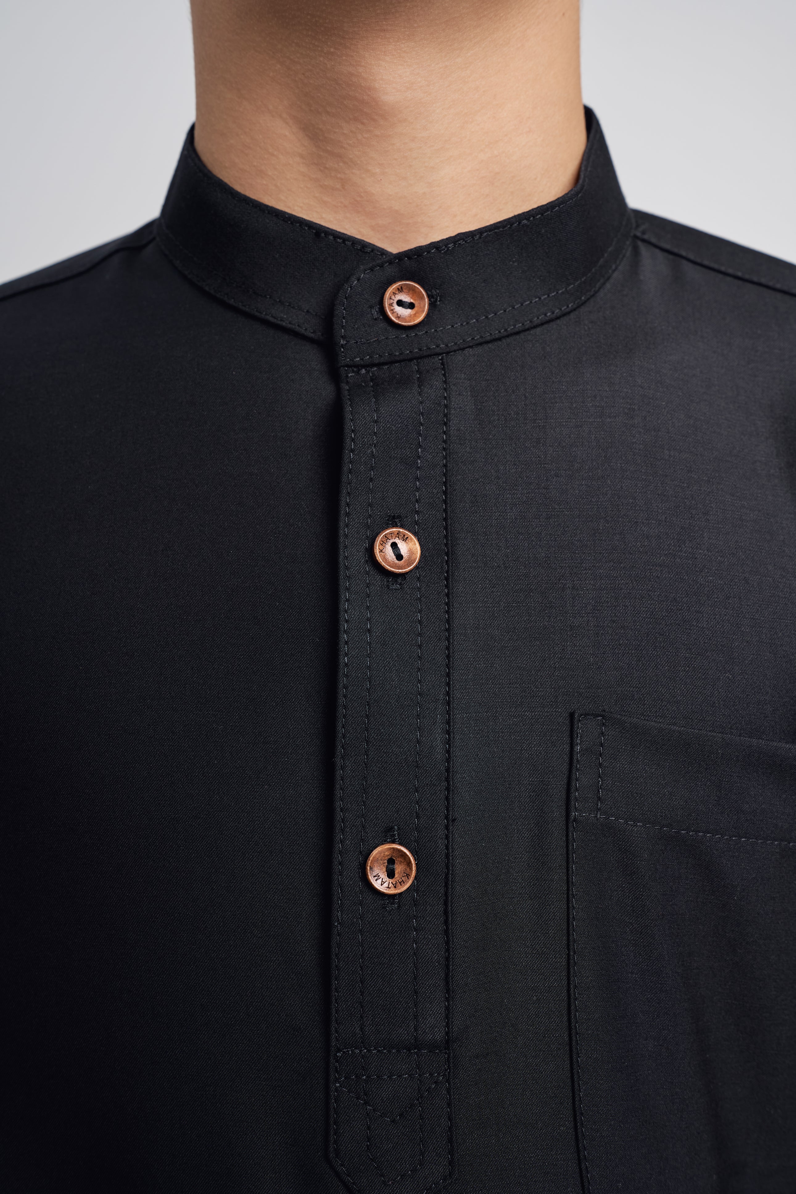 Patawali Boys Baju Melayu Cekak Musang - Opal Black