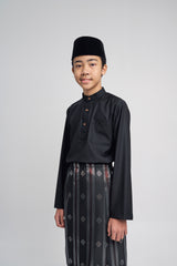 Patawali Boys Baju Melayu Cekak Musang - Opal Black