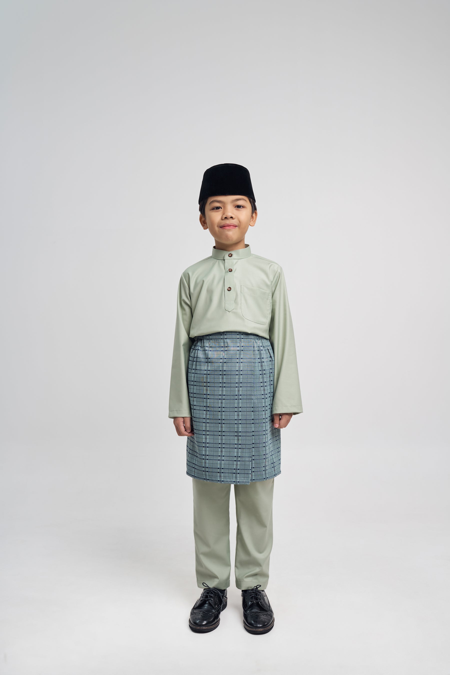 Patawali Boys Baju Melayu Cekak Musang - Mint Green