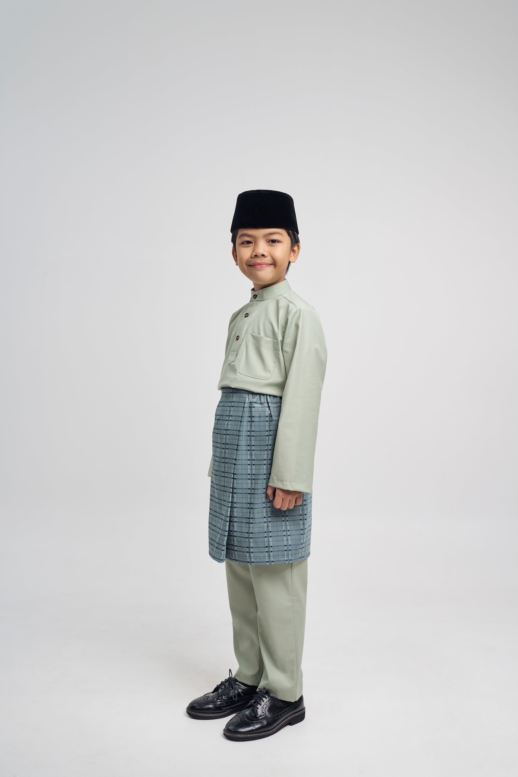 Patawali Boys Baju Melayu Cekak Musang - Mint Green