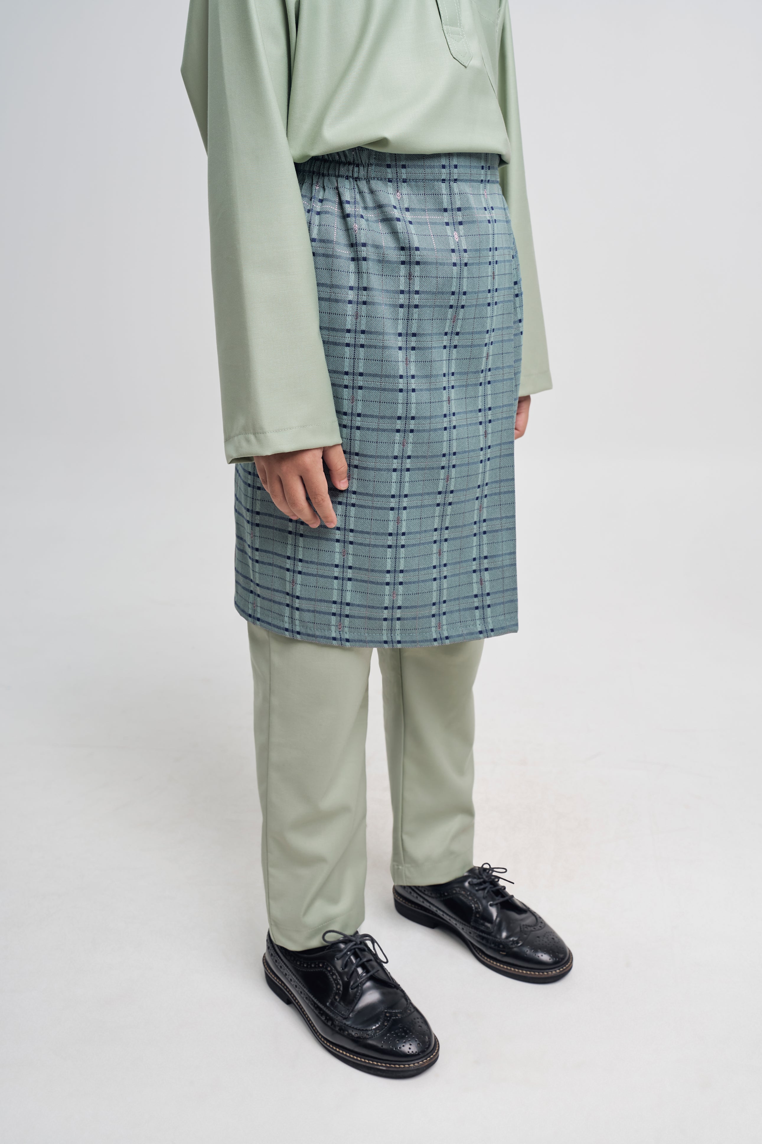 Patawali Boys Baju Melayu Cekak Musang - Mint Green