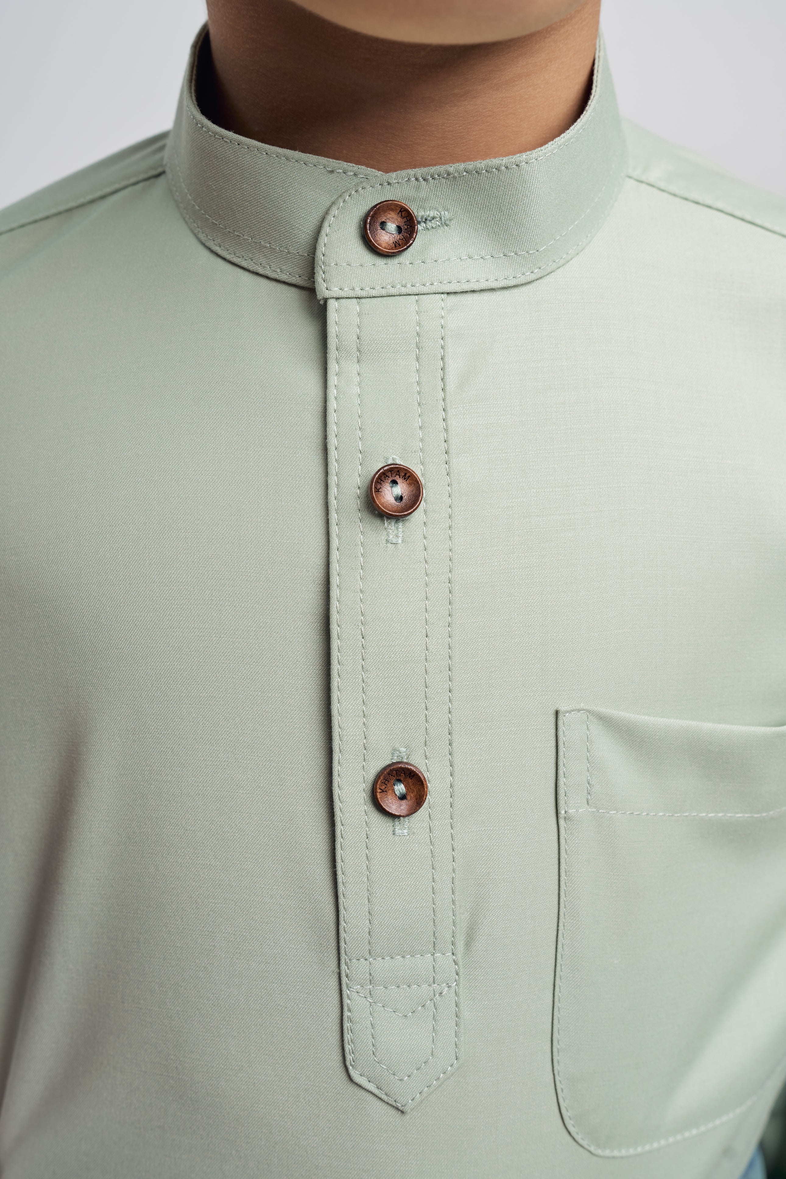 Patawali Boys Baju Melayu Cekak Musang - Mint Green