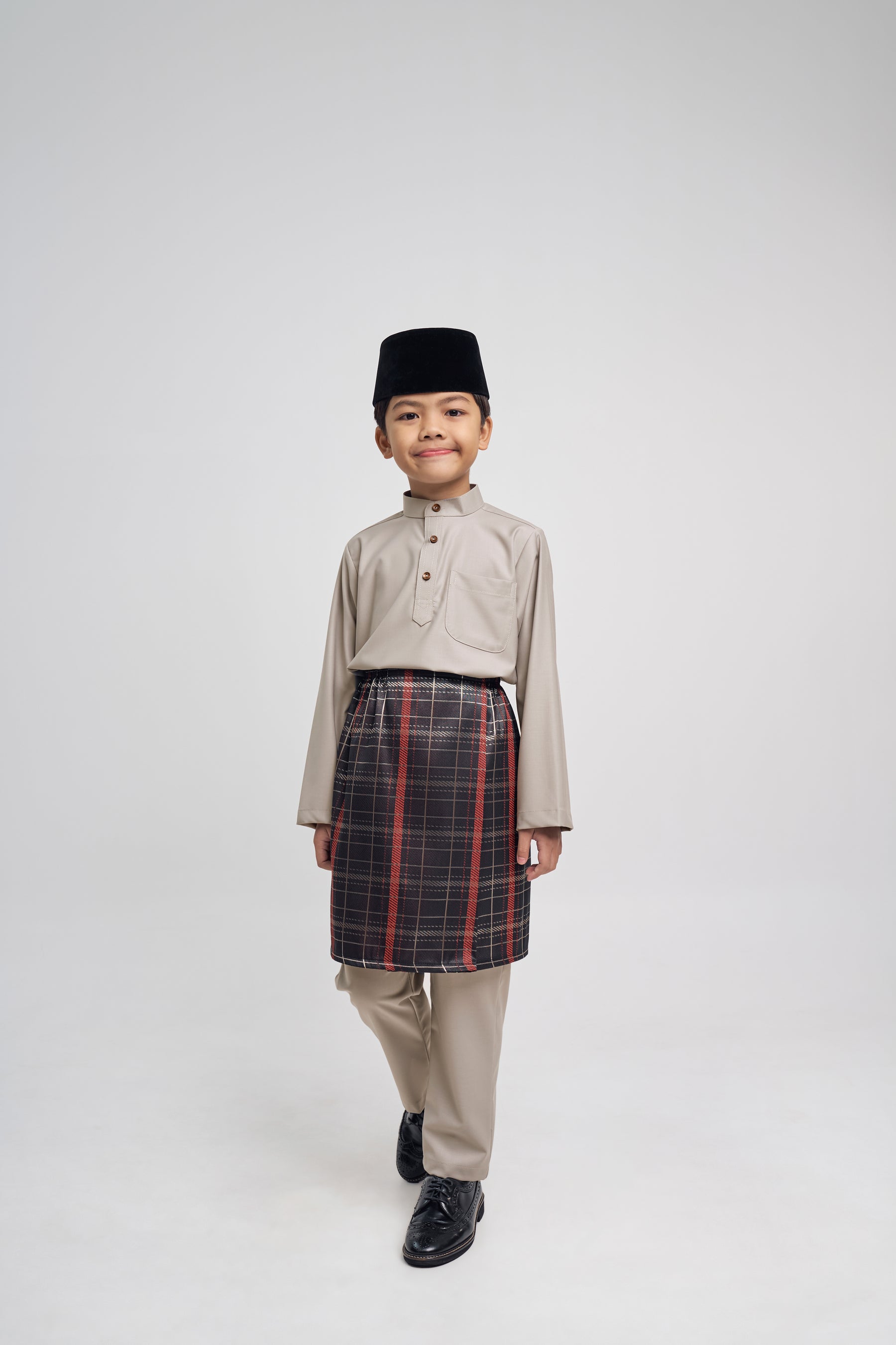Patawali Boys Baju Melayu Cekak Musang - Light Olive