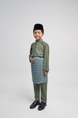 Patawali Boys Baju Melayu Cekak Musang - Pickle Green