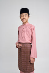 Patawali Boys Baju Melayu Cekak Musang - Dusty Pink