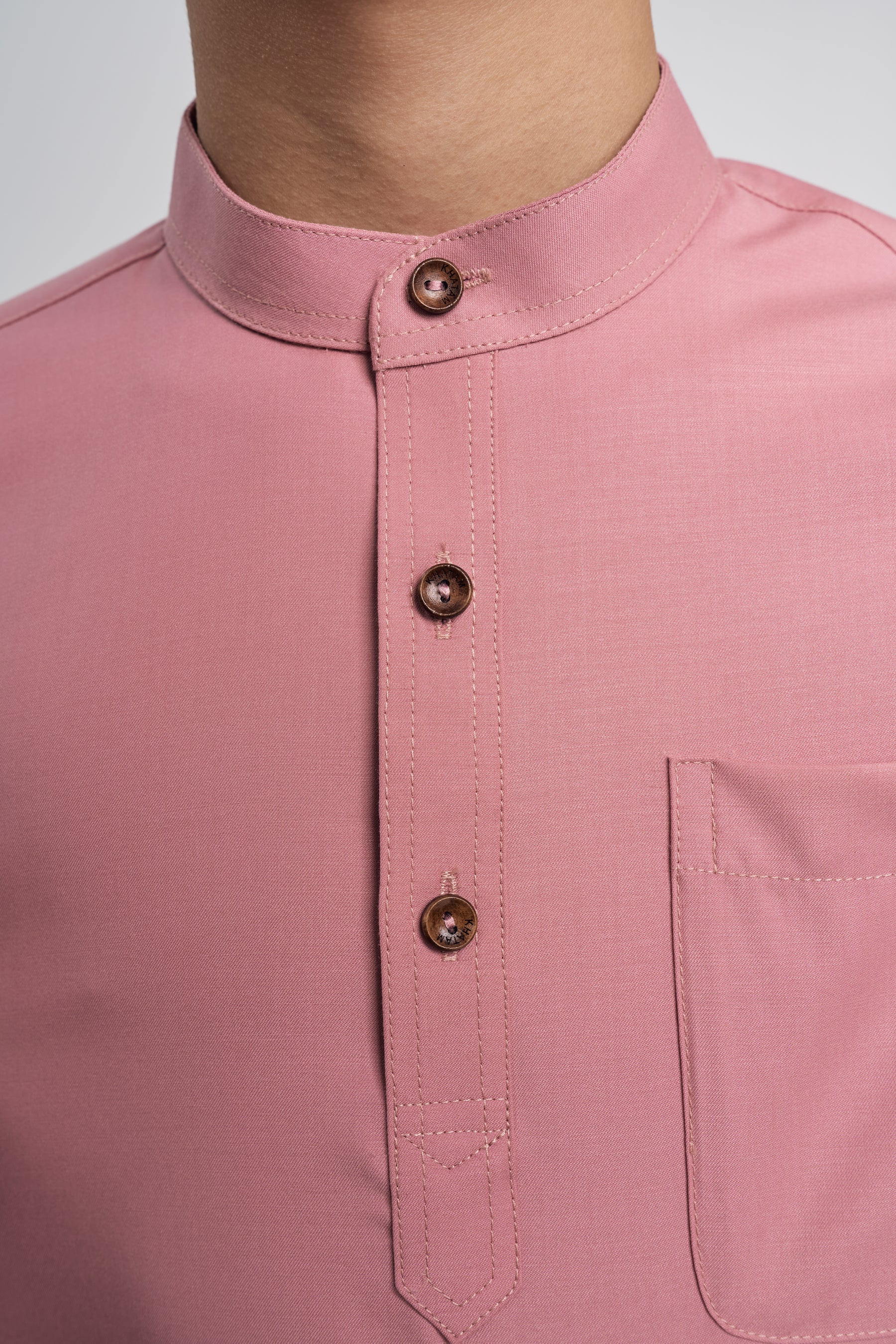 Patawali Boys Baju Melayu Cekak Musang - Dusty Pink