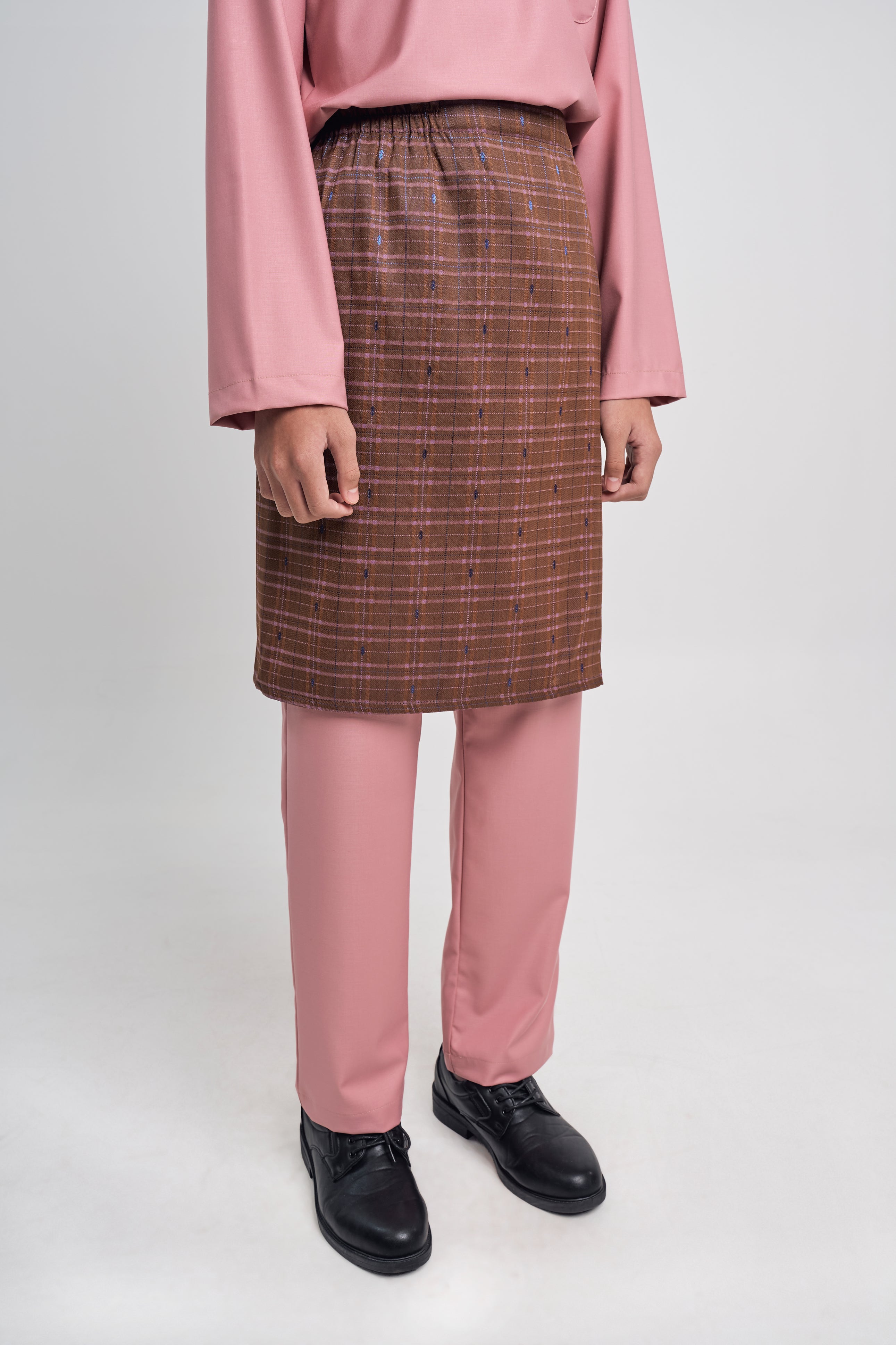 Patawali Boys Baju Melayu Cekak Musang - Dusty Pink