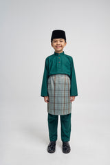 Patawali Boys Baju Melayu Cekak Musang - Emerald Green