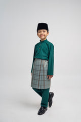 Patawali Boys Baju Melayu Cekak Musang - Emerald Green