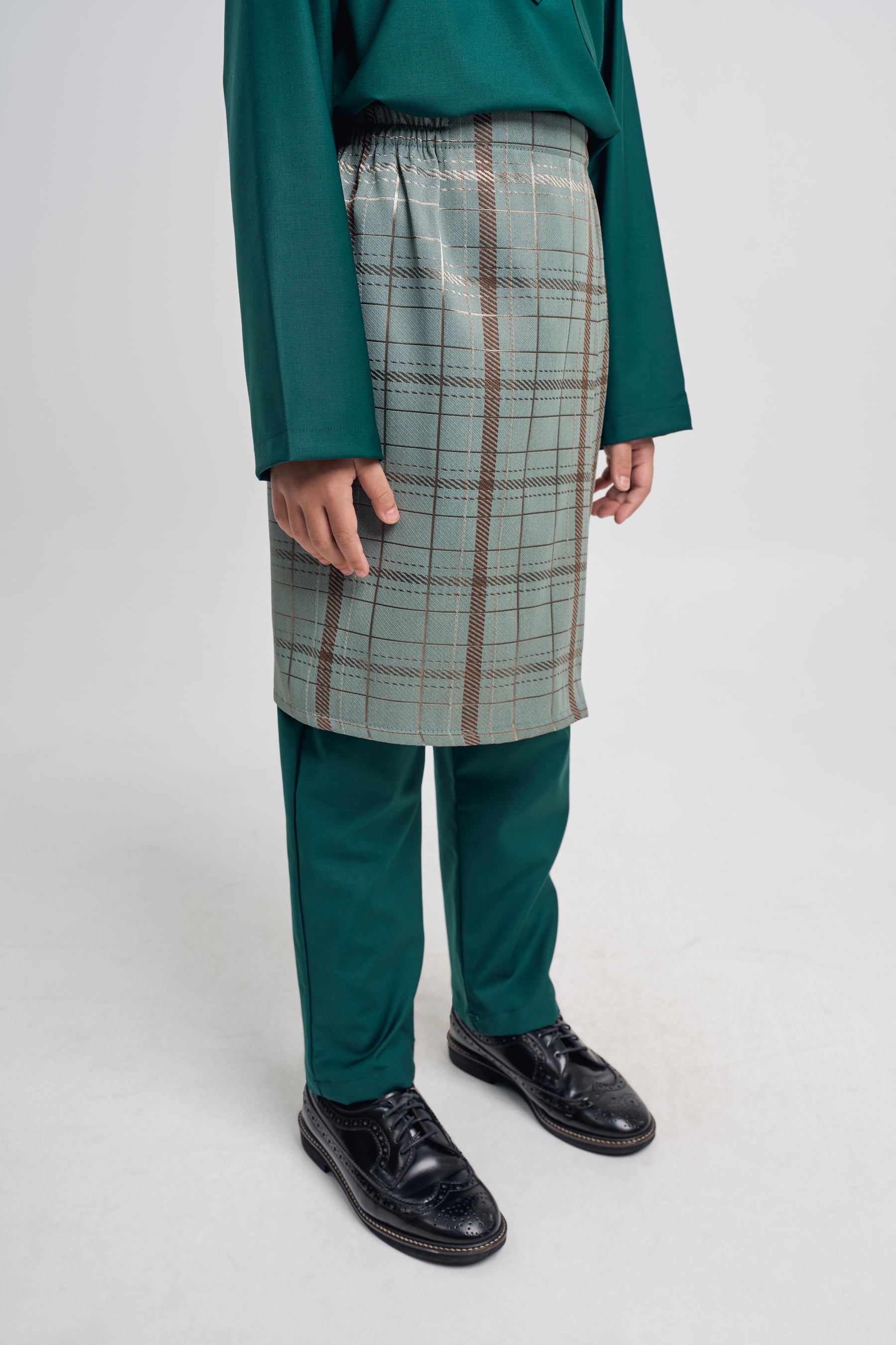 Patawali Boys Baju Melayu Cekak Musang - Emerald Green